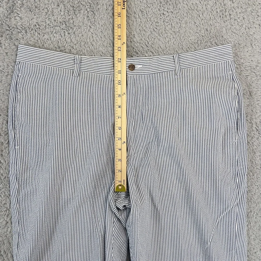 Brooks Brothers Seersucker Pants Mens 38x32 Blue Stripe Chino Lightweight Summer